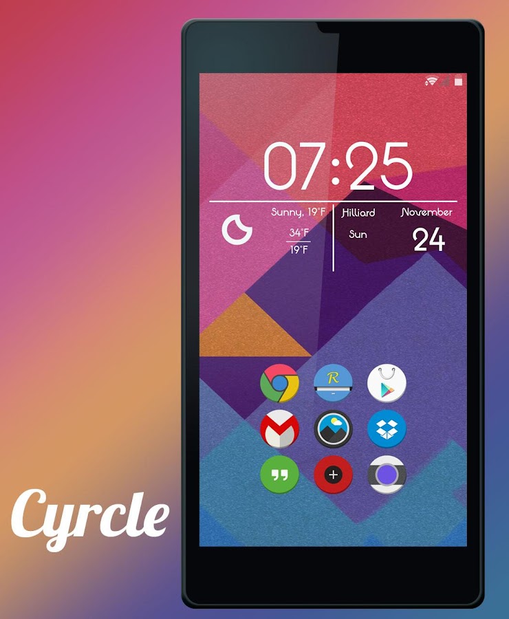 Cyrcle Icon Theme Apex Nova Go v3.1 APK