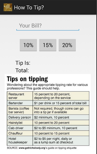 How To Tip Calculator