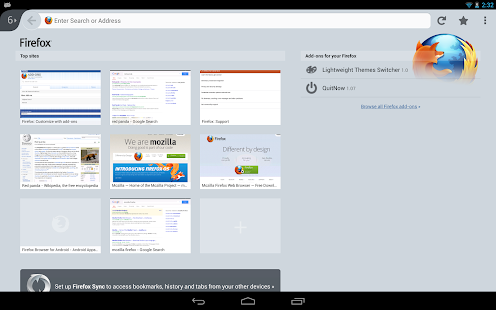 Firefox Beta - screenshot thumbnail