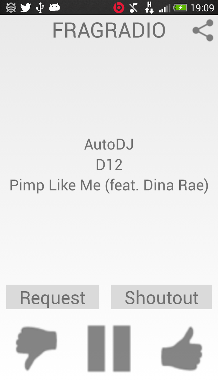FragRadio Screen 1