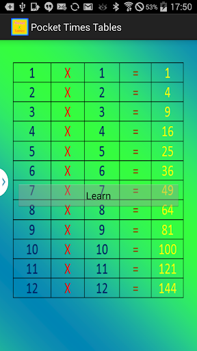 Pocket Times Tables 3.0