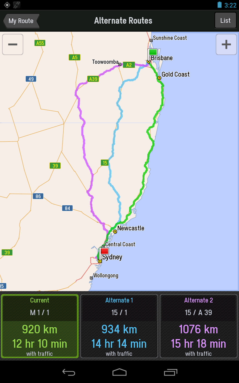 CoPilot AUS + NZ Navigation Screen 3