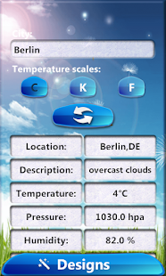 Android application HD Clock Weather Widget screenshot
