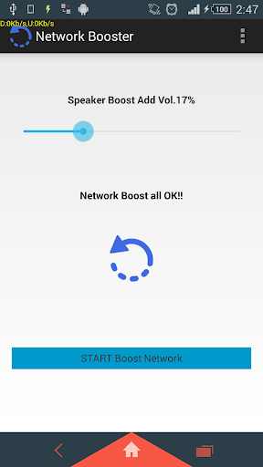 Network booster by one click