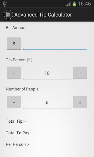 Advanced Tip Calculator