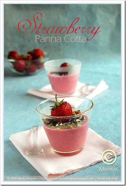 Strawberry Panna Cotta (01) by MeetaK