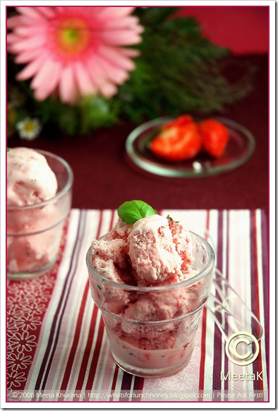 Strawberry Basil Ice Cream (02) by MeetaK