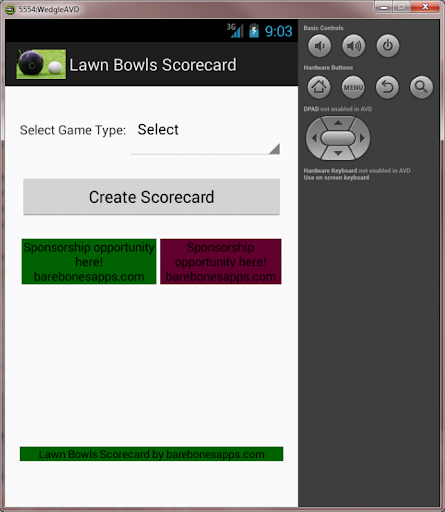 Lawn Bowls Scorecard