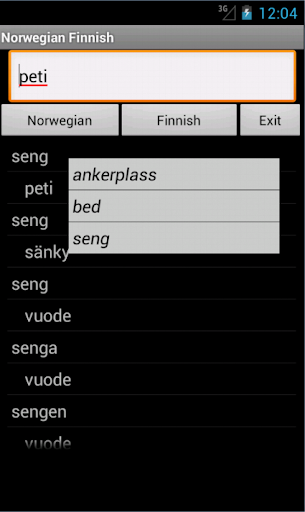 Norwegian Finnish Dictionary