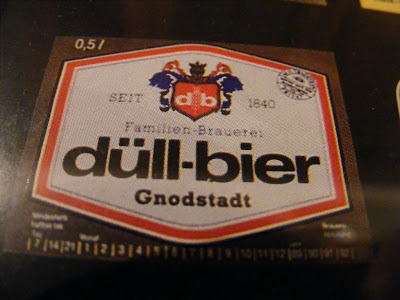 Label from a bottle of Dull Bier