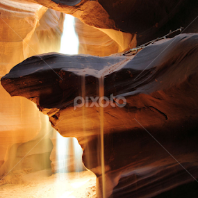 Antelope Canyon Sand by Dub Scroggin - Landscapes Caves & Formations