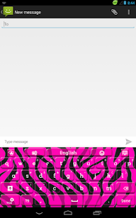 GO Keyboard Pink Zebra Screenshots 0