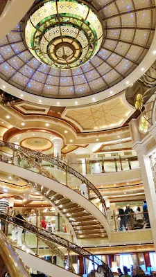 The atrium of Emerald Princess.