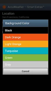 AccuWeather - Sony SmartWatch - screenshot thumbnail