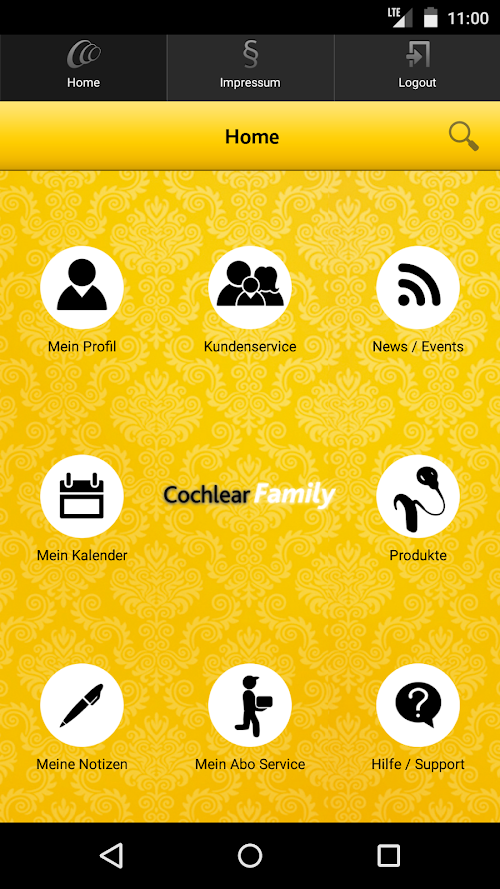 Android application Cochlear Family App screenshort