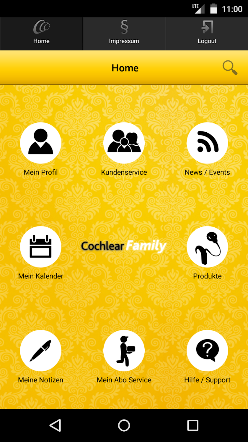 Cochlear Family App Screen 1