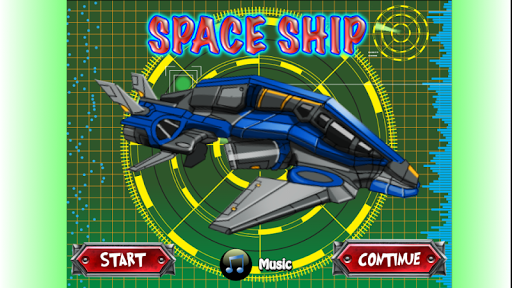 Spaceship flying fighter war