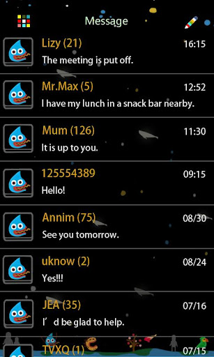 GOSMS Pro starry sky Theme