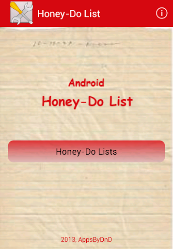 Honey-Do List