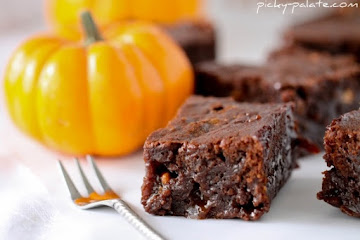 Gooey Pumpkin Butterscotch Brownies