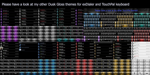 【免費個人化App】Dialer Gloss Blue Dusk Theme-APP點子