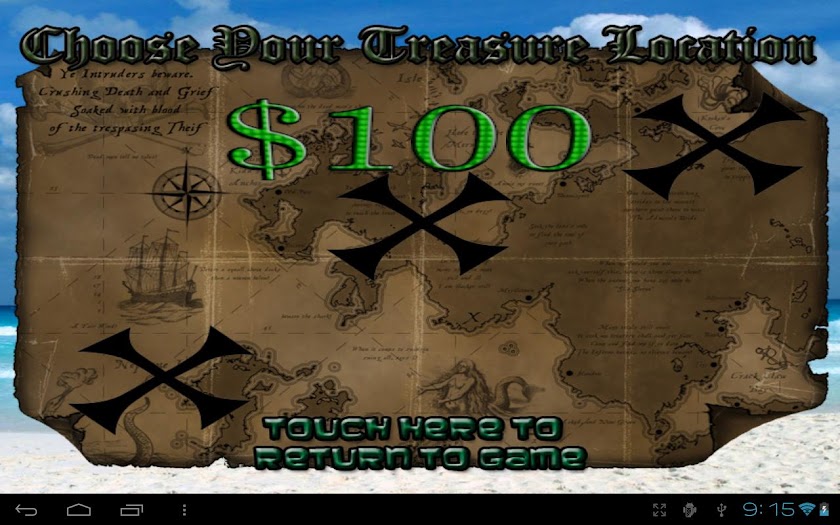 Pirates Treasure Slot Machine Screen 3