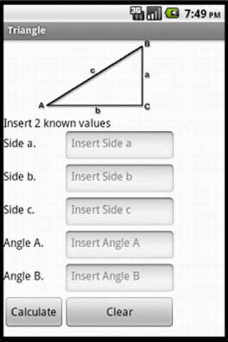 Right Angled Triangle Screen 1
