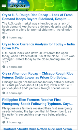 Global Rice Prices Latest News