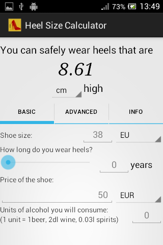 Heel Size Calculator