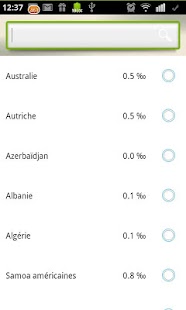 Capture d'ecran de l'application Android Breathalyzer