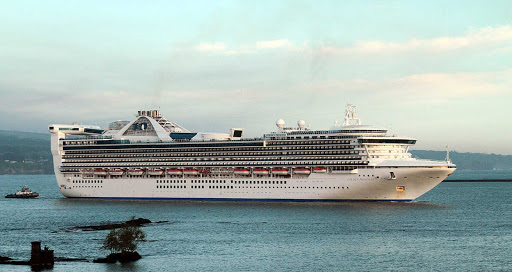 The Golden Princess in Hilo Bay, Hawaii.