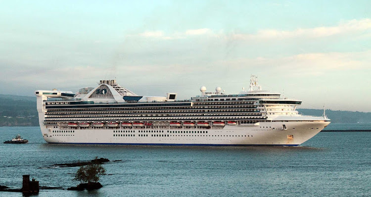 The Golden Princess in Hilo Bay, Hawaii.