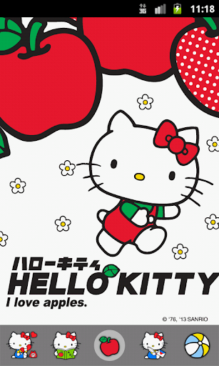Hello Kitty Loves Apples Theme