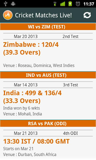 Cricket Matches Live Score