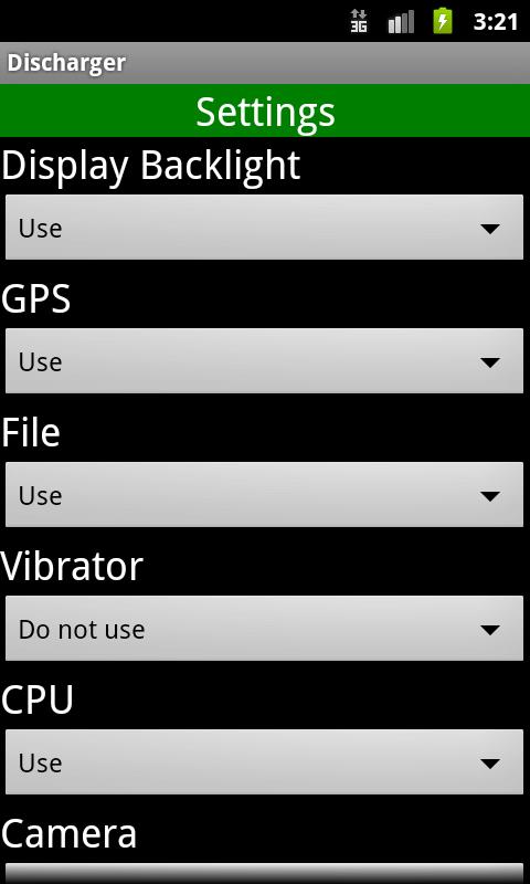 Discharger Screen 2