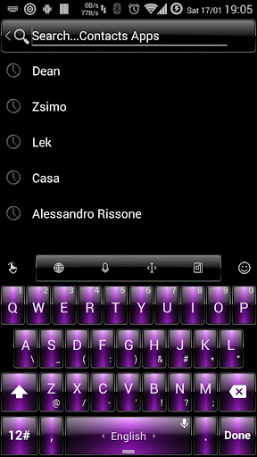 Theme TouchPal Dusk Purple