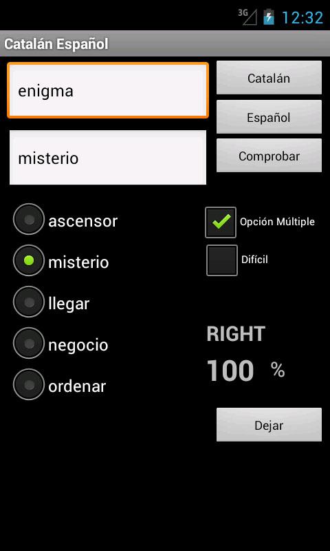 Catalan Spanish Dictionary Screen 3