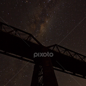 Bridge to the Milky way by Justin Mckinney - Landscapes Starscapes