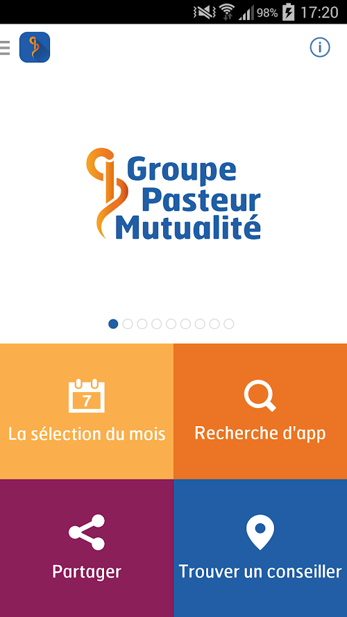 Android application GPM e-santé screenshort