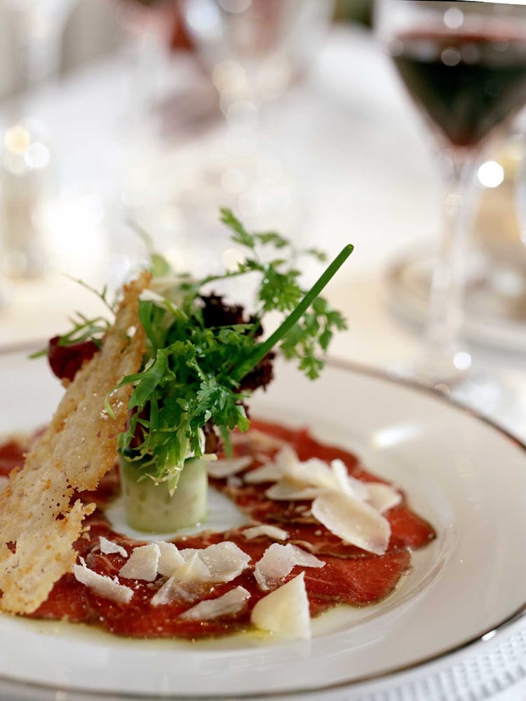 Try the carpaccio appetizer on a SeaDream sailing. 