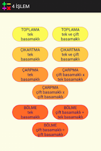 DÖRT İŞLEM ALIŞTIRMALARI