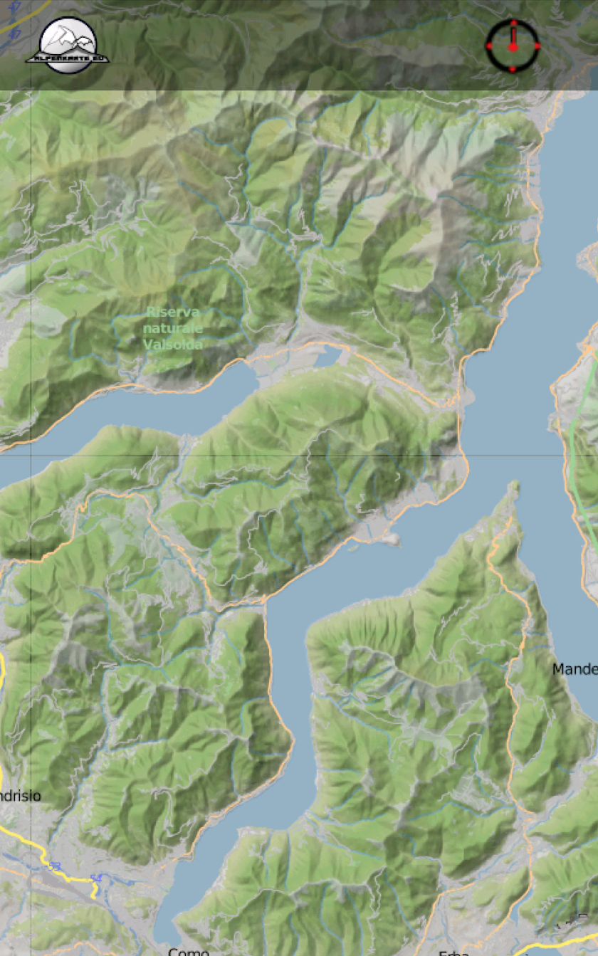 LUGANO mountain map Screen 2