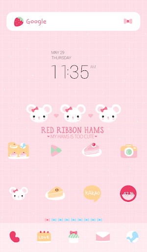 red ribbon hamster dodol theme