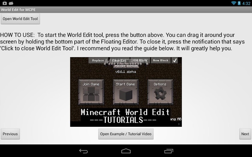 World Edit for MCPE Screen 1