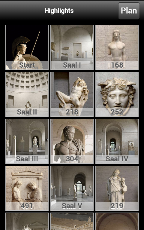 Glyptothek München Mediaguide Screen 2