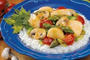 Scallops and Asparagus Stir-Fry