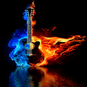 Fire Guitar Live Wallpaper