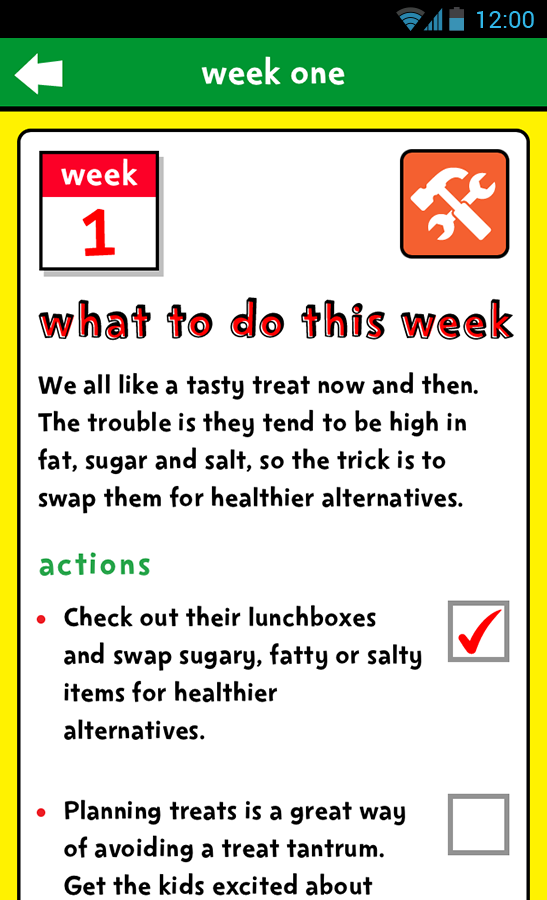 Change4Life Smart Restart Screen 3