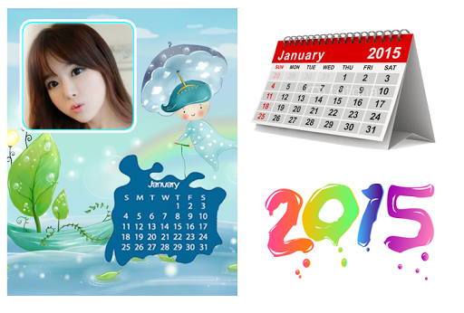 new year frames calendar 2015