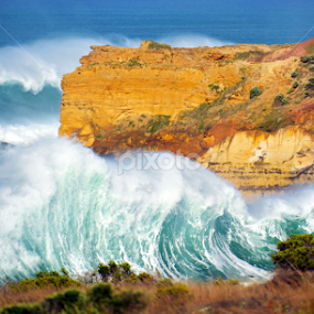 The Angry Wave by Alan Chew - Landscapes Waterscapes